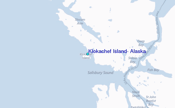 Klokachef Island, Alaska Tide Station Location Map