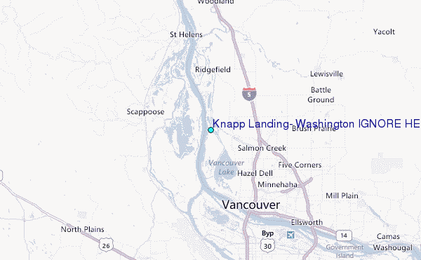 Knapp Landing, Washington IGNORE HEIGHTS Tide Station Location Map