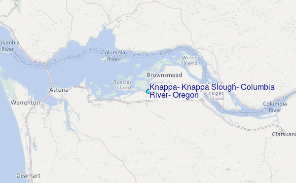 Knappa, Knappa Slough, Columbia River, Oregon Tide Station Location Map