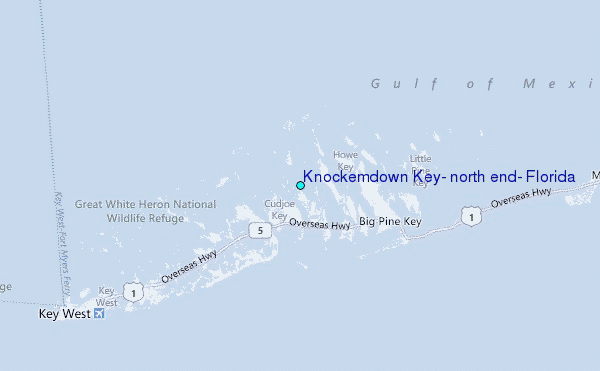 Knockemdown Key, north end, Florida Tide Station Location Map