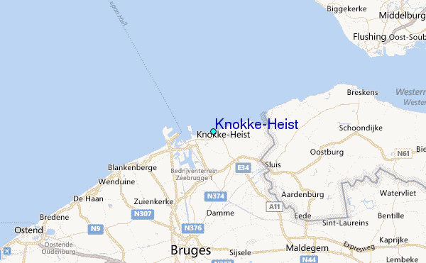 Knokke-Heist Tide Station Location Map