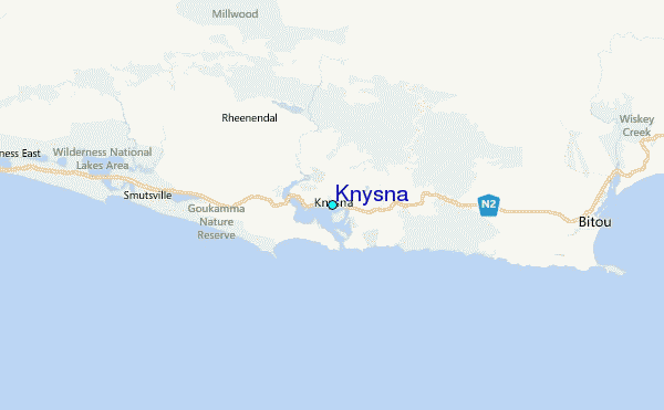 Knysna Tide Station Location Map