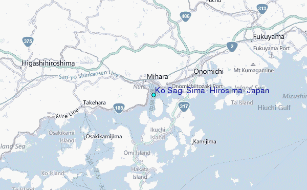 Ko Sagi Sima, Hirosima, Japan Tide Station Location Map