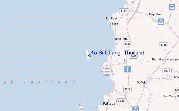 Ko Si Chang, Thailand Tide Station Location Map