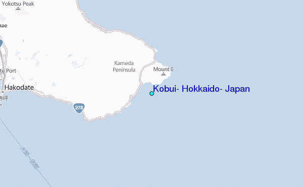 Kobui, Hokkaido, Japan Tide Station Location Map