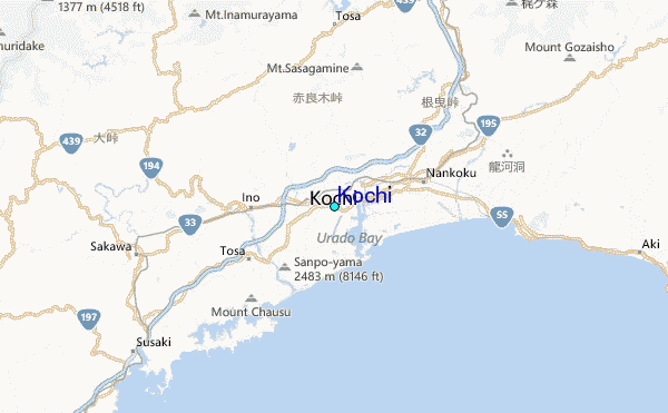 Kochi Tide Station Location Map