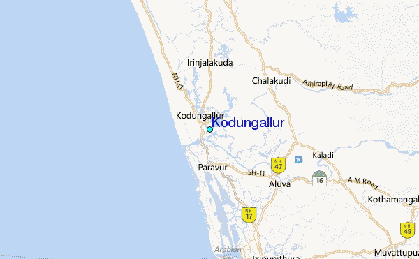 Kodungallur Tide Station Location Map