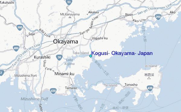Kogusi, Okayama, Japan Tide Station Location Map