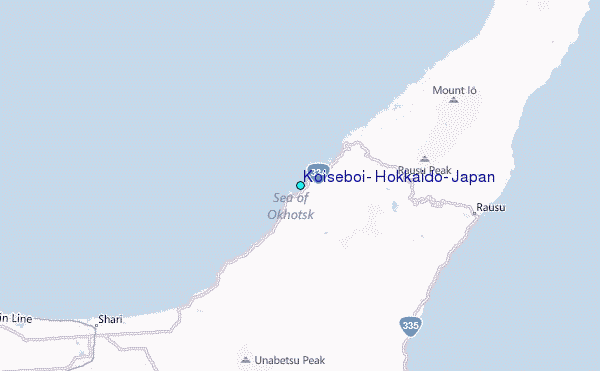 Koiseboi, Hokkaido, Japan Tide Station Location Map