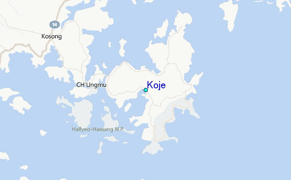 Koje Tide Station Location Map
