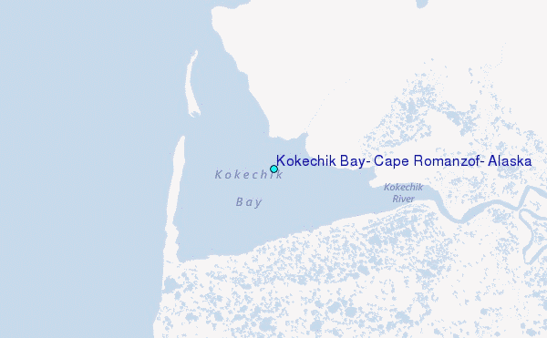 Kokechik Bay, Cape Romanzof, Alaska Tide Station Location Map