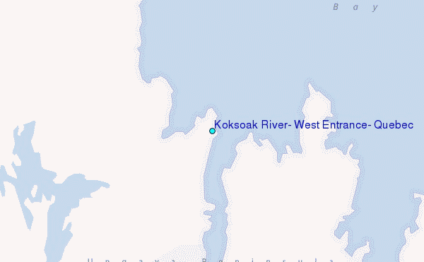Koksoak River, West Entrance, Quebec Tide Station Location Map