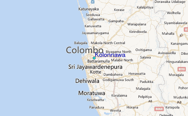 Kolonnawa Tide Station Location Map