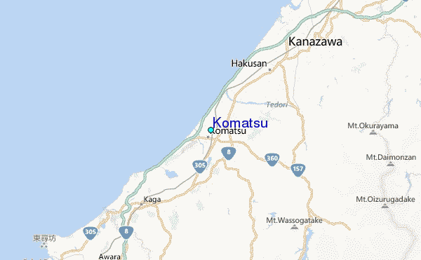 Komatsu Tide Station Location Map