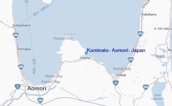 Kominato, Aomori, Japan Tide Station Location Map