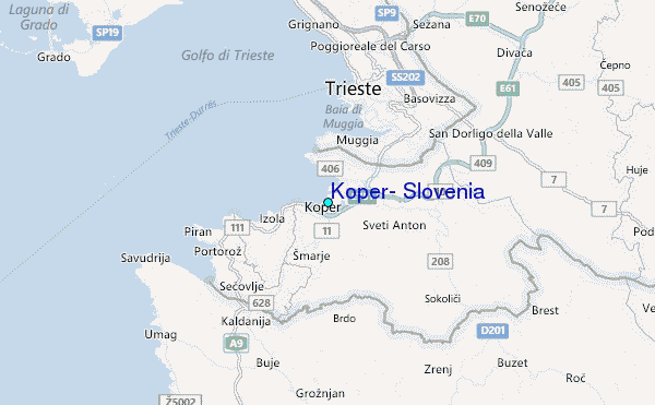 Koper, Slovenia Tide Station Location Map