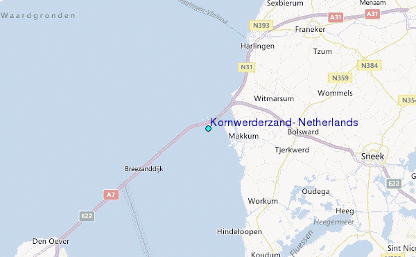 Kornwerderzand, Netherlands Tide Station Location Map