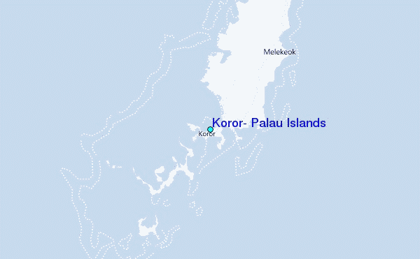 Koror, Palau Islands Tide Station Location Map