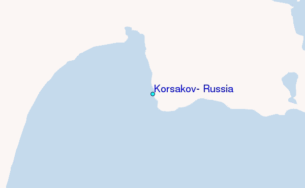 Korsakov, Russia Tide Station Location Map