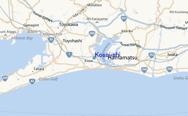 Kosai-shi Tide Station Location Map