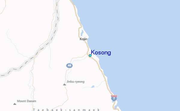 Kosong Tide Station Location Map