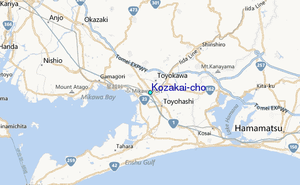 Kozakai-cho Tide Station Location Map