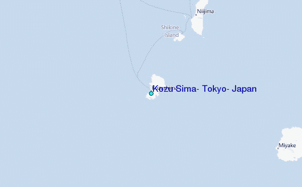Kozu Sima, Tokyo, Japan Tide Station Location Map