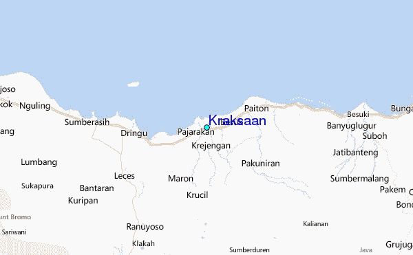 Kraksaan Tide Station Location Map