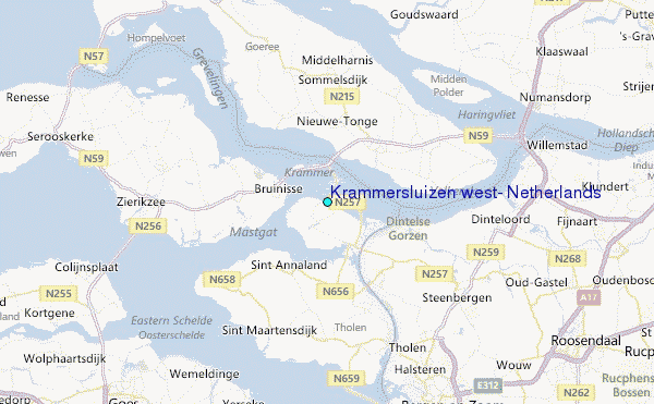 Krammersluizen west, Netherlands Tide Station Location Map