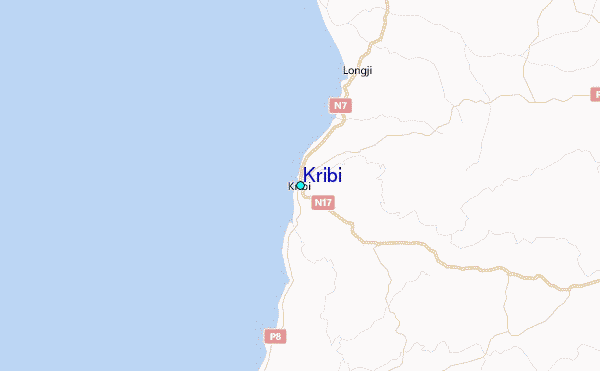 Kribi Tide Station Location Map