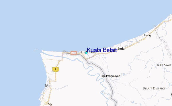 Kuala Belait Tide Station Location Map