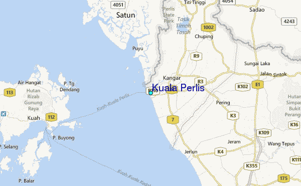 Kuala Perlis Tide Station Location Map