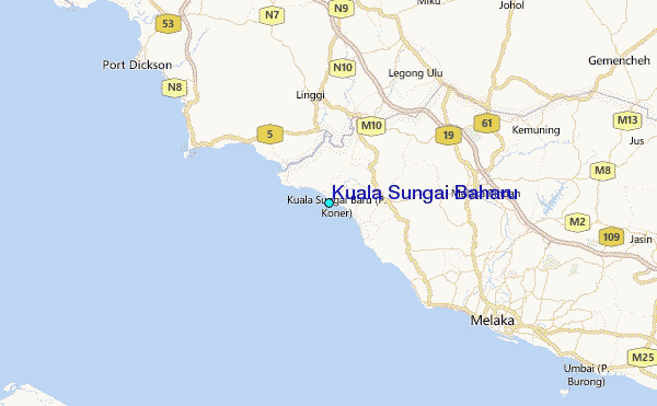 Kuala Sungai Baharu Tide Station Location Map