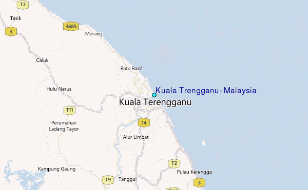 Kuala Trengganu, Malaysia Tide Station Location Map