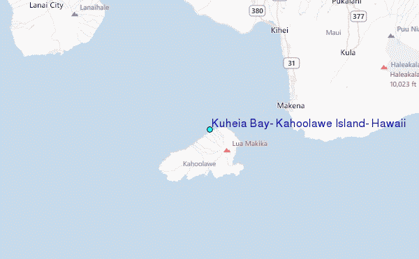 Kuheia Bay, Kahoolawe Island, Hawaii Tide Station Location Map