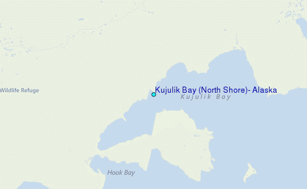 Kujulik Bay (North Shore), Alaska Tide Station Location Map