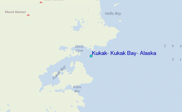 Kukak, Kukak Bay, Alaska Tide Station Location Map