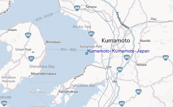 Kumamoto, Kumamoto, Japan Tide Station Location Map