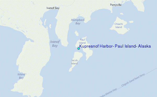 Kupreanof Harbor, Paul Island, Alaska Tide Station Location Map
