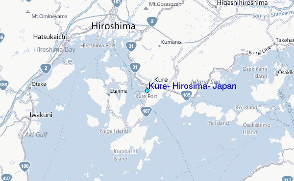 Kure, Hirosima, Japan Tide Station Location Map