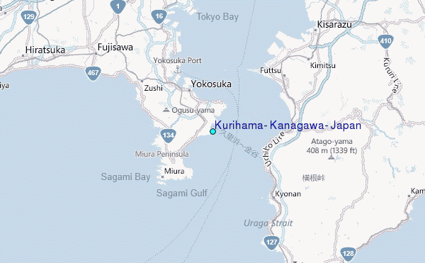 Kurihama, Kanagawa, Japan Tide Station Location Map