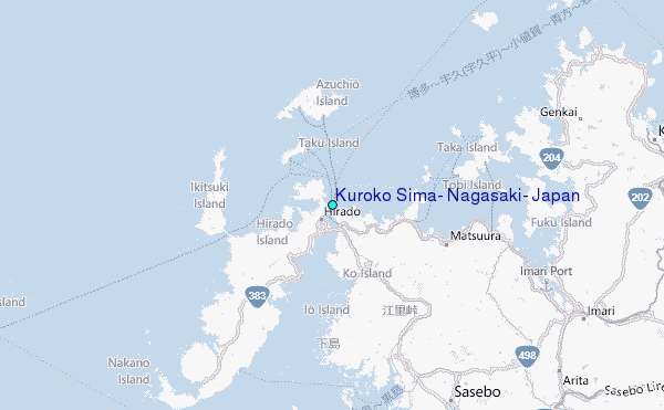 Kuroko Sima, Nagasaki, Japan Tide Station Location Map