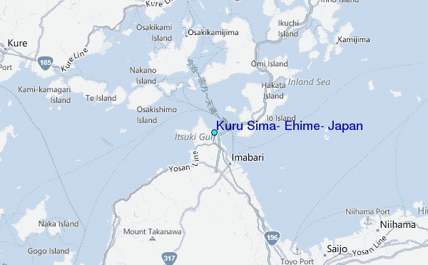 Kuru Sima, Ehime, Japan Tide Station Location Map