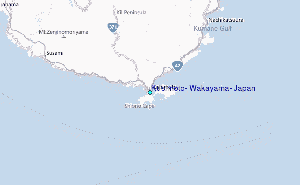 Kusimoto, Wakayama, Japan Tide Station Location Map