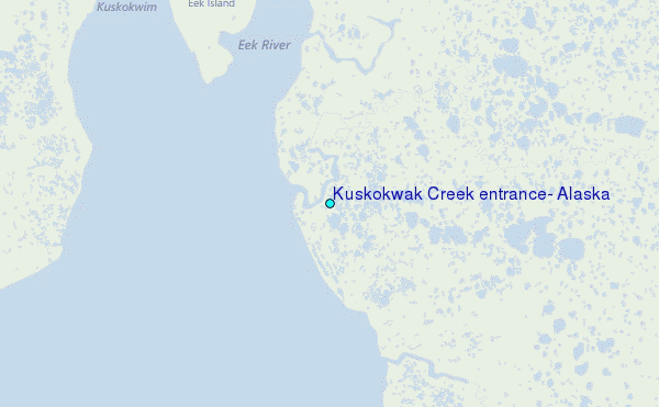 Kuskokwak Creek entrance, Alaska Tide Station Location Map
