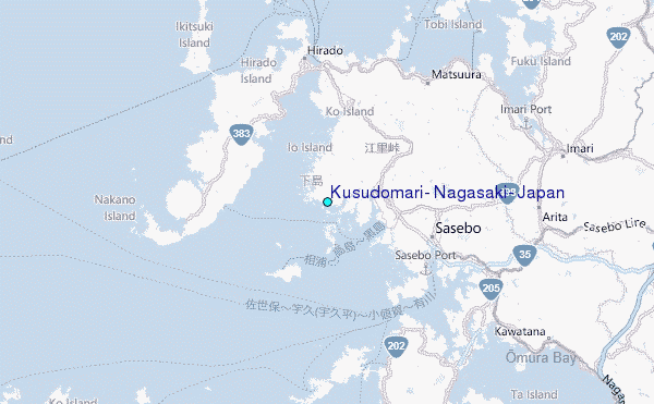 Kusudomari, Nagasaki, Japan Tide Station Location Map