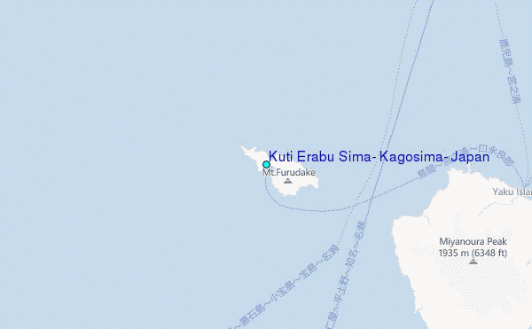 Kuti Erabu Sima, Kagosima, Japan Tide Station Location Map