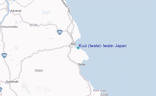 Kuzi (Iwate), Iwate, Japan Tide Station Location Map