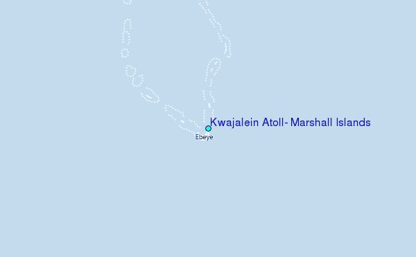 Kwajalein Atoll, Marshall Islands Tide Station Location Map