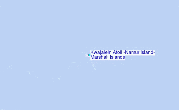 Kwajalein Atoll (Namur Island), Marshall Islands Tide Station Location Map